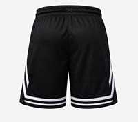 Shorts de football pour hommes de qualité supérieure en polyester/nylon tissé noir avec bande latérale et cordon de serrage, décontractés, grandes tailles