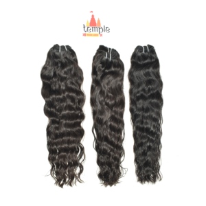 Extensiones de Cabello Natural Indio Remy 100% Virgen, Ondulado Negro con Encaje, Doble Trama, Cabello de Templo, Paquetes de 100g, Tejido Doble a Máquina, Adhesivas - Product Image 2