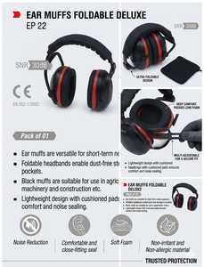 Orejeras Plegables Karam EP22 de ABS, Intrínsecamente Seguras y Reutilizables para Aplicaciones Aeroespaciales - Product Image 2