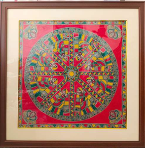 Pintura Decorativa Hecha a Mano en 3D de Metal, Estilo Madhubani de Bihar, Arte Folclórico Tradicional Indio de Jharkand - Product Image 3