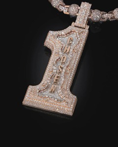 Buy Krishnavii Iced Out Moissanite <b>Letter</b> Pendant_ Custom Men's Luxury Hip Hop Jewelry Online in India - Product Image 3