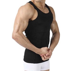 Men's <b>Black</b> Sleeveless <b>Knitted</b> Tank Top O-Neck Solid Casual Breathable Muscle <b>Vest</b> Wear - Product Image 1