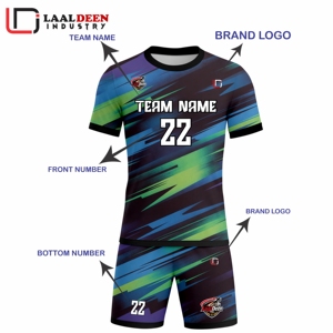 ชุดฟุตบอลทีมสโมสร ราคาขายส่ง ชุดฟุตบอล 25/26 โลโก้สั่งทำ โพลีเอสเตอร์ 100% ชุดทีม, โลโก้ และหมายเลขสั่งทำได้ - Product Image 2