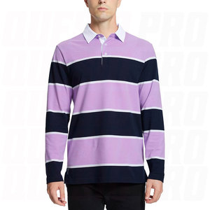 Chemises de rugby pour hommes de qualité supérieure, manches longues, col rayé, jersey bicolore, vêtements de sport haut de gamme, chemises de rugby - Product Image 2