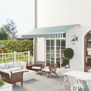Tenda Parasole Retrattile Manuale 3,6m x 3m, Design Versatile Regolabile per Giardino - Product Image 2