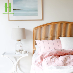 Cama de Pared de Ratán Ecológica y Lujosa, Muebles de Dormitorio, Cabecera Natural Personalizable, Cabecera en Forma de Flor, Ratán 2026 - Product Image 4