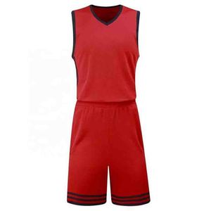 Uniforme de basket-ball bleu, rouge, marron, maillots de basket-ball pour hommes et femmes, chemises et shorts d'extérieur - Product Image 3