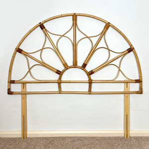 Tête de lit king size en rotin naturel, tête de lit autoportante, design tendance, vente rapide - Product Image 1