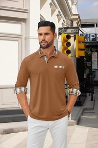 Nueva Camiseta Polo de Manga Larga para Hombre con Logotipo Personalizado Hecha con Tela PK - Product Image 6