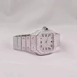 Reloj de Lujo Personalizado de Hip Hop con Diamantes Moissanite para Hombre, con Esfera Personalizada y Diseño Único de la India - Product Image 2