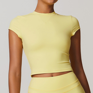 Camisetas sin mangas de cuello redondo para mujer, de secado rápido, alta elasticidad, transpirables, antibacterianas, ecológicas, estilo urbano, con logo frontal - Product Image 4