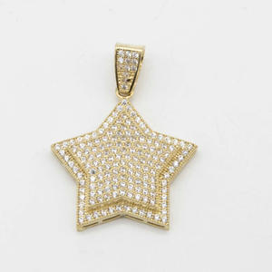 จี้เพชรโมอิสซาไนต์ทรงกลมรูปดาว เงินแท้ 925 ชุบโรเดียม ดีไซน์ทันสมัย สำหรับผู้ชายและผู้หญิง ของขวัญวันครบรอบ เครื่องประดับคุณภาพสูง - Product Image 1