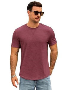T-shirt pour homme en coton 100% au design unique, style personnalisé, polyester, couleur unie, séchage rapide, tissu de qualité supérieure - Product Image 2