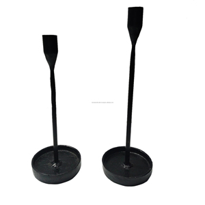 Ensemble de bougeoirs coniques en fer forgé de 15 pouces Décor en métal pour mariage à la maison et table à manger Ensemble de PC - Product Image 4