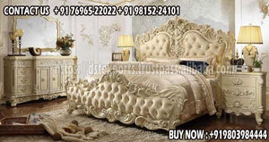 Juego de Muebles de Dormitorio Maharaja de Estilo Retro Real, Juego de Dormitorio Principal de Estilo Tradicional de Lujo, Cama con Corona Tallada a Mano en Madera de Teca - Product Image 4