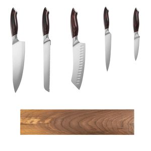 Set di 6 coltelli da cucina professionali in acciaio inossidabile ad alto tenore di carbonio, ergonomici, resistenti alle crepe, 3Cr13, affilati. - Product Image 5
