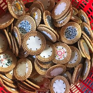 ¡Esteras y almohadillas de decoración de tendencia caliente! Posavasos de ratán madre perla manteles individuales tamaño completo 10cm 12 cm 16cm 18cm 20cm a 35 cm - Product Image 3