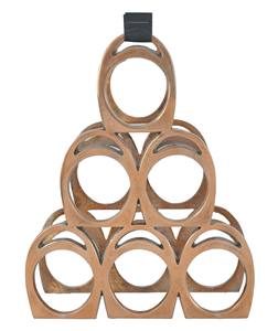 Porte-vin en forme d'étrier de cheval pour 6 bouteilles, finition nickel - Product Image 3