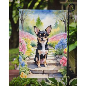 Drapeau de jardin multicolore Chihuahua Spring Path Décoratif Boîte aux lettres Bannière de cour pour Patio Artwork et parterres de fleurs Petite taille - Product Image 3
