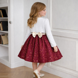 Robe de princesse à volants pour filles avec <span class=keywords><strong>boléro</strong></span> à manches longues, élégante robe de cérémonie pour enfants, robe de fête d'anniversaire, robe de mariage, boutique de vêtements pour enfants, OEM - Product Image 2