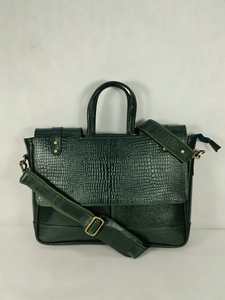 Sac pour ordinateur portable en similicuir PU texture crocodile avec bandoulière - Product Image 1