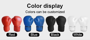 Gants de boxe personnalisés en cuir noir légers, à fermeture à lacets, pour adultes, entraînement - Product Image 4