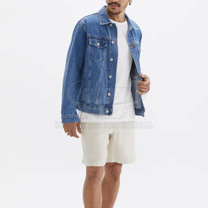 Premium Quality 100% Cotton Pakistan Made Men's Winter <b>Jeans</b> Jackets with Front Logo Custom Design Breathable Wholesale - Product Image 4