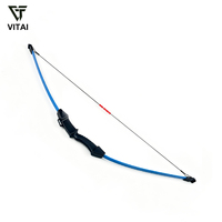 Arc recurvé pour débutants, 110 cm, en fibre de verre, avec repose-flèches double latéral, pour l'entraînement et la pratique