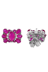 ต่างหูทับทิมเงินแท้ 92.5 รุ่น KLST-30132 - Product Image 4