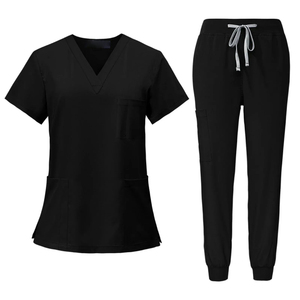 Modern New Design Denim Medical Scrubs Unisex V Neck Nurse Uniform High Quality Doctor Support <b>Silver</b> Finish - Product Image 6