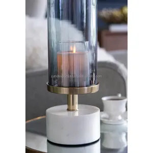 Porte-bougie en métal minimaliste fait à la main pour les salons modernes, décoration de Noël et de mariage - Product Image 3