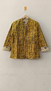 Chaqueta de Mujer Acolchada de Algodón con Estampado Floral y Bordado, Estilo Vintage, Reversible, Transpirable y Ecológica, Venta Caliente de Fábrica - Product Image 2