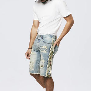 กางเกงยีนส์ขาสั้นผ้าเดนิมเนื้อแน่นแบบใหม่สำหรับผู้ชาย ปี 2026 ขายดี กางเกงยีนส์ขาสั้นผู้ชายสั่งทำพิเศษ 100% ผ้าเดนิม สำหรับฤดูร้อน - Product Image 4