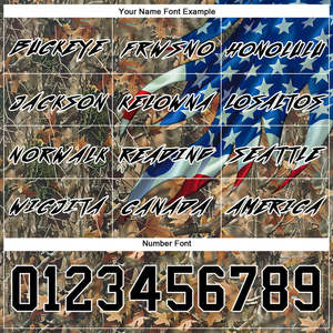 Sweat-shirt à capuche personnalisé en tissu camouflage noir et blanc avec drapeau américain 3D pour la chasse et les sports - Product Image 3