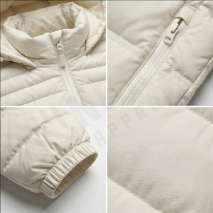 2025 coloré décontracté doudoune avec capuche rembourrée Logo personnalisé grande taille respirant fermeture à glissière à la mode veste d'hiver - Product Image 4