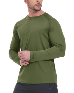 Camisetas casuales de manga larga para hombre, de algodón suave y transpirable, corte ajustado, estilo vintage, ropa de calle, para gimnasio, uso diario, otoño e invierno - Product Image 3