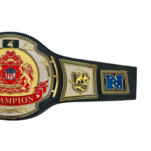 Ceinture de championnat de la ligue de football fantastique FFL - Ceinture de sport noire personnalisable avec détails dorés - Trophée de collection haut de gamme - Product Image 3