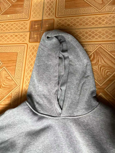 Ensemble confortable unisexe hiver : sweat à capuche et short en molleton de coton brodé, coupe ample - Product Image 6