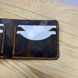 Men's Genuine Leather <b>RFID</b> <b>Blocking</b> Bifold <b>Wallet</b> Minimalist Front Pocket Large Capacity Short Open Leather - Product Image 3