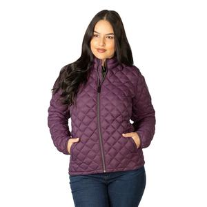 Chaqueta acolchada con cremallera en blanco transpirable para mujer, chaqueta acolchada de manga larga ligera cálida para Invierno para mujer - Product Image 1