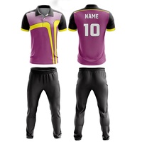Último diseño 100% poliéster Cricket Jersey y pantalón Cricket uniforme precio barato Cricket uniforme