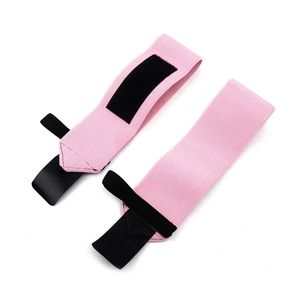 Bandes de compression élastiques unisexe roses pour poignets, soutien articulaire pour la musculation et le fitness, avec fermeture auto-agrippante robuste - Product Image 1