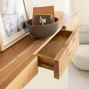 Étagère murale asymétrique Vandana Optima Zentrix en bois d'acacia - Product Image 2