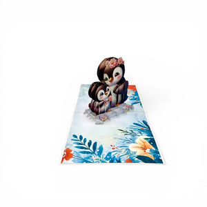 Tarjeta Pop-Up de Pingüino para el Día de la Madre, Artesanía en Papel de Vietnam, para Expresar Amor como Regalo, Más Vendida y en Tendencia - Product Image 4
