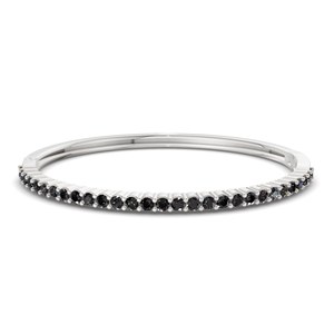 Bracelet jonc ouvrable en or rose 14 carats avec diamant noir rond Embrace (1 carat) Tw. Bracelets pour femmes Brothers Good Price - Product Image 3