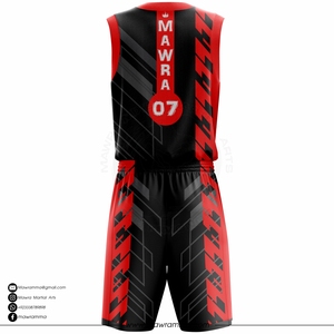 Uniforme de Baloncesto Sublimado Mawra Martial Arts, Secado Rápido, Tallas Grandes, Número de Equipo Personalizado, Ropa Deportiva de Poliéster - Product Image 6