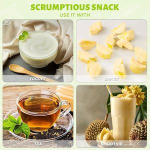 Snack de Fruta Deshidratada, Chips de Durian Dulce Sin Azúcar, 100% Natural, Durian Congelado y Deshidratado por Proceso FD, Listo para Comer - Product Image 4