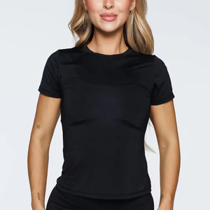 2026 New <b>Summer</b> Fashion Women's Short Sleeve T-Shirt Custom Size 100% Cotton Material Digital Printing Hole <b>Decoration</b> - Product Image 4