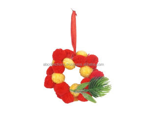 ของตกแต่งแบบแขวนทรงกลมทำจากผ้าฝ้ายสีสันสดใสเครื่องประดับผ้าฝ้ายเป็นมิตรต่อสิ่งแวดล้อมของตกแต่งเทศกาล - Product Image 1