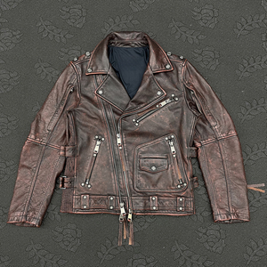 Veste de motard en cuir véritable pour homme de qualité supérieure, col montant, imperméable, coupe-vent, fournisseur OEM ODM personnalisé - Product Image 6